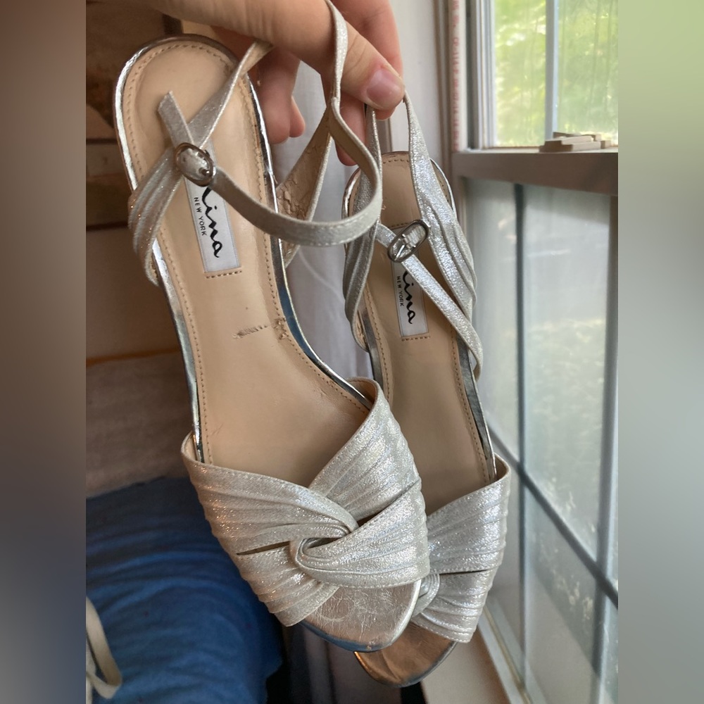 Women’s silver heels